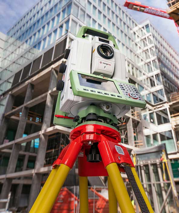 Leica Nova MS60 mesure un site de construction de grande hauteur