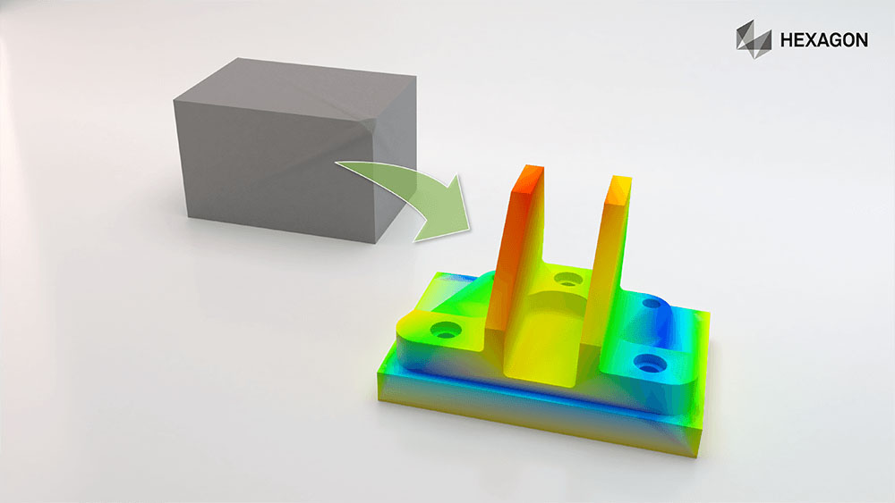 Rendering Simufact Additive Machining SIM Displacement