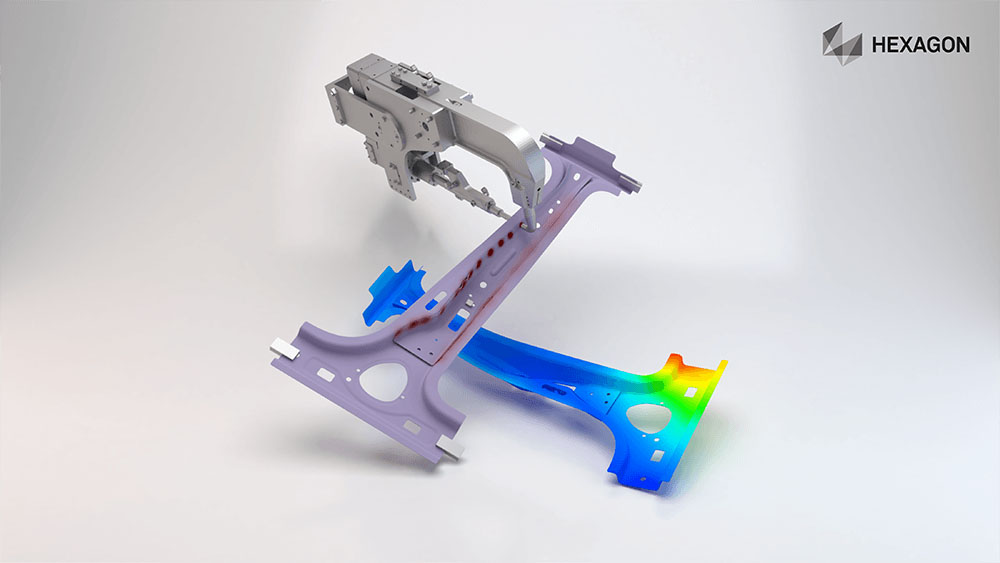 Rendering Simufact Welding B-Pillar SIM